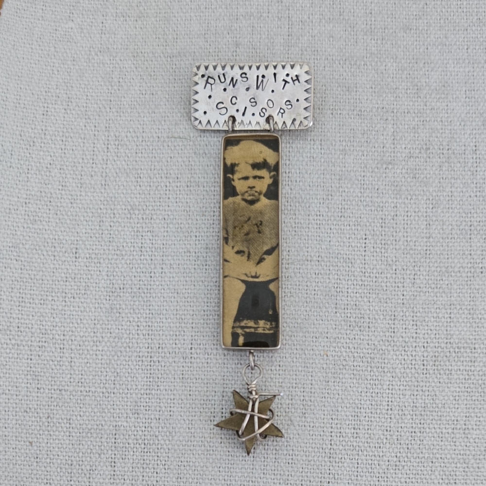 Sterling Silver Quirky Brooch